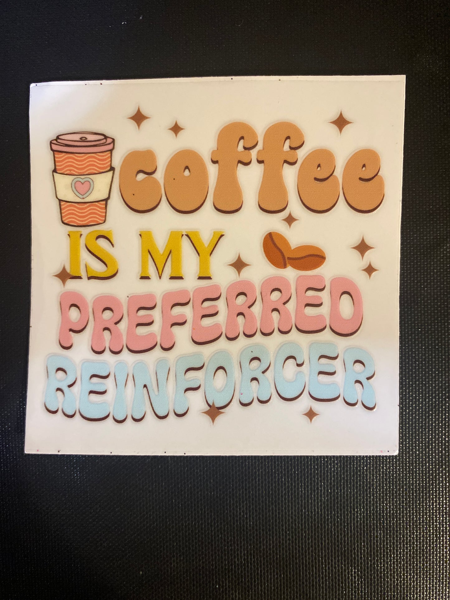 COFFEE IS MY PREFERRED REINFORCER