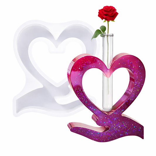 Heart shaped flower holder