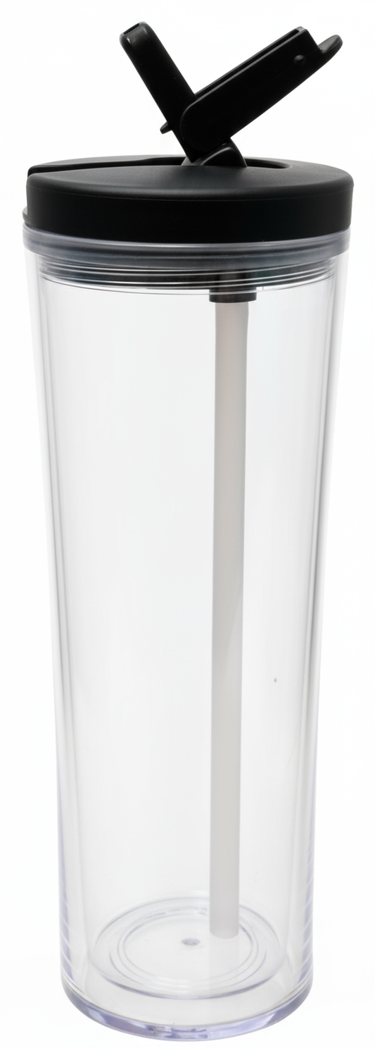 Black lid tumbler