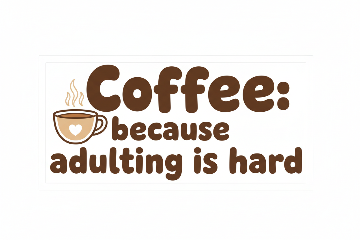 Coffee adulting quote