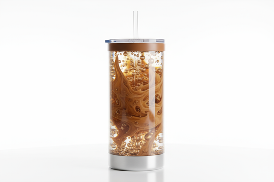Coffee brown lava snow globe tumbler