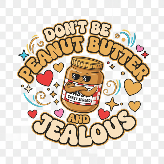 Don't Be Peanut Butter and Jealous DTF Mockup