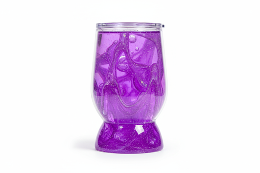 Purple lava snow globe tumbler