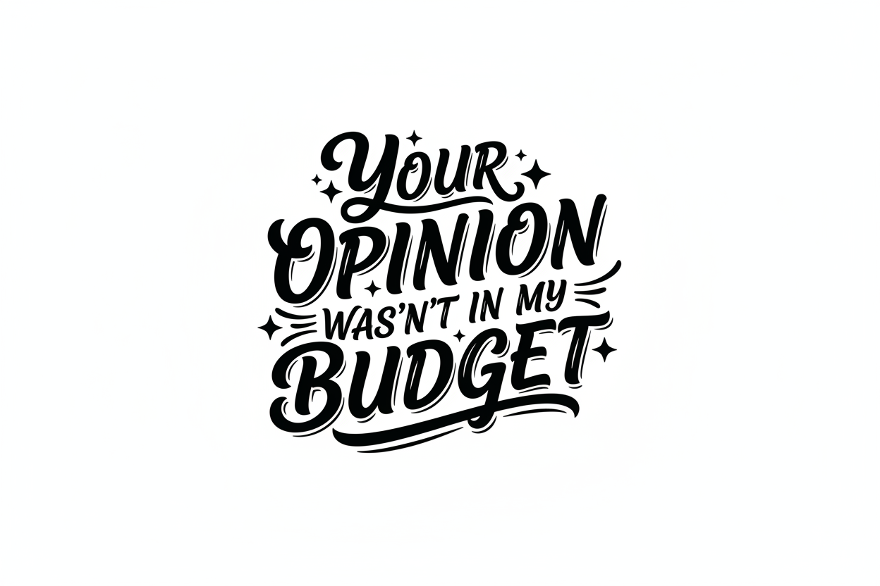 Your Opinion Wasn't in My Budget - Sassy